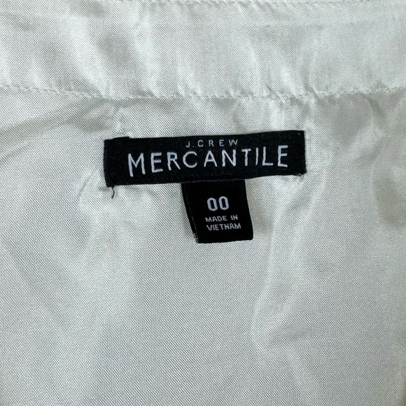 J Crew Blouse Shirt Top Bow Sleeve Solid Ivory White Cream Lined V Neckline Knit - Picture 6 of 8